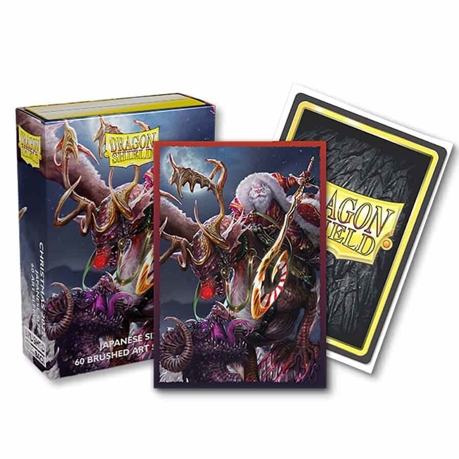 Dragon Shield 60ct Pack Japanese Size- Christmas 2022 Brushed Art Sleeves