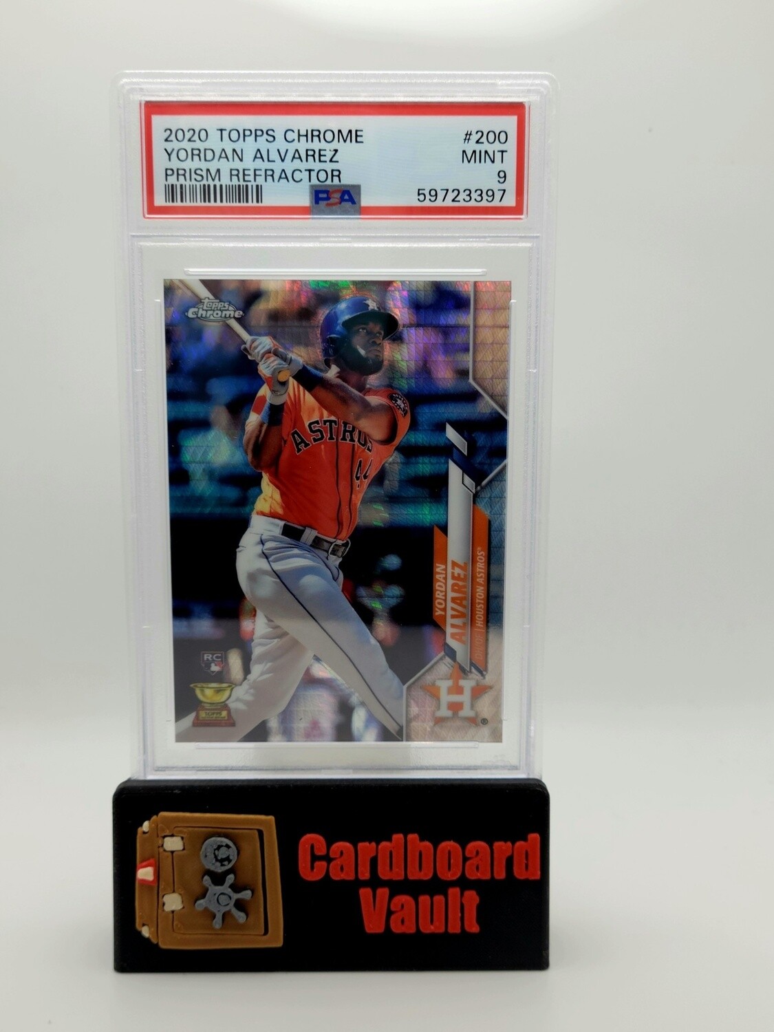 2020 Topps Chrome Yordan Alvarez Prism Refractor #200 PSA 9