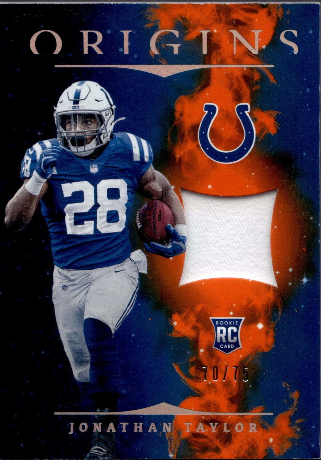 2020 Origins  Jonathan Taylor Rookie Patch #RP-16  70/75