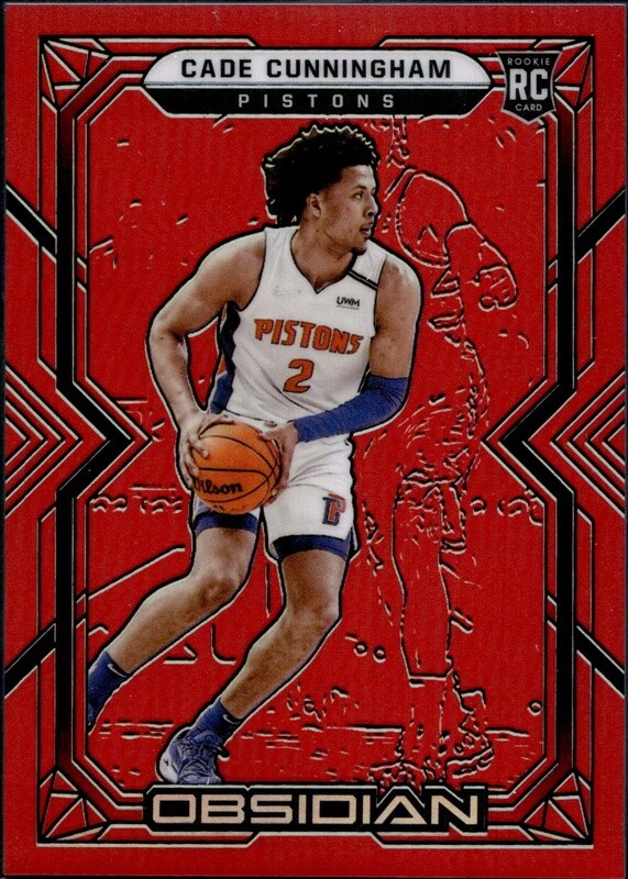2021-22 Obsidian Cade Cunningham #151 Red Flood RC