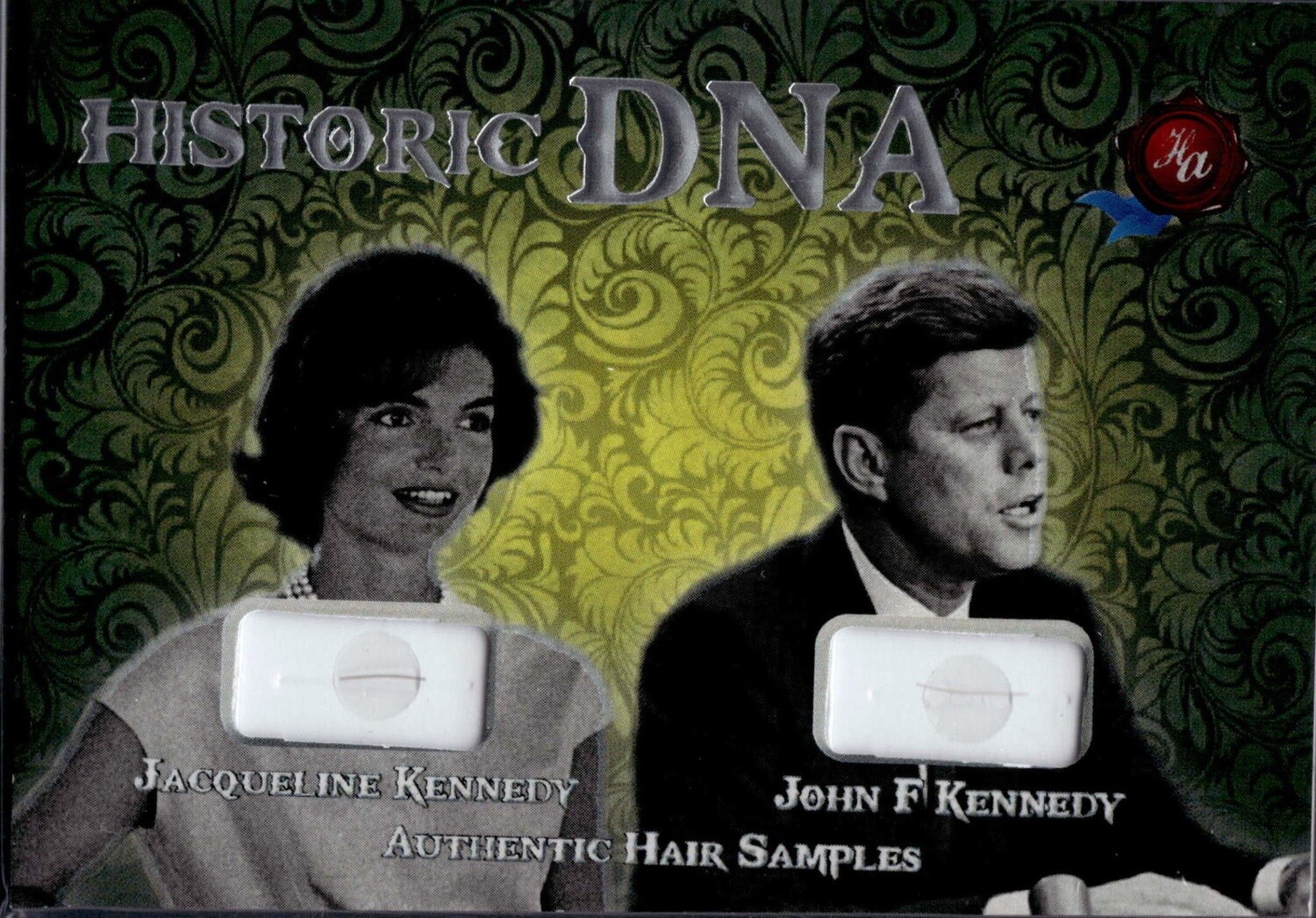 Historic Autographs Historic DNA Jacqueline Kennedy and John F. Kennedy Authentic Hair Sample 22/56