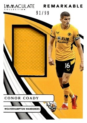2021 Immaculate Remarkable Conor Coady Patch #RM-CC 91/99