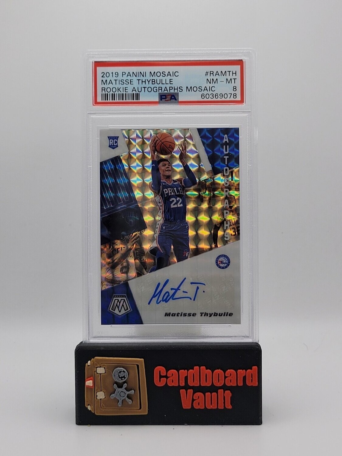 2019 Mosaic Rookie Autographs Matisse Thybulle #RA-MTH Mosaic Prizm PSA 8 60369078