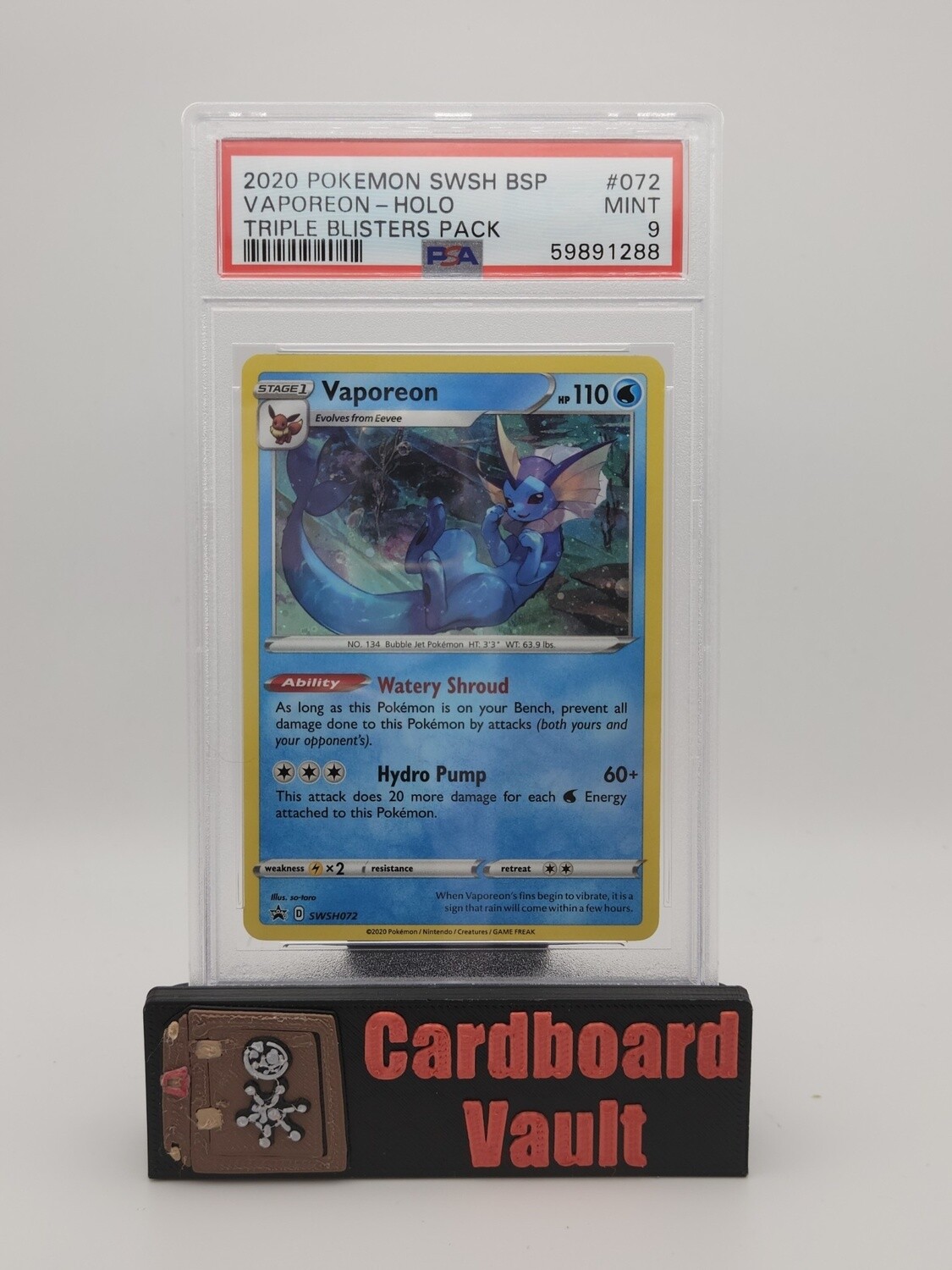 2020 Pokémon Vaporeon Holo No. 72 PSA 9 59891288