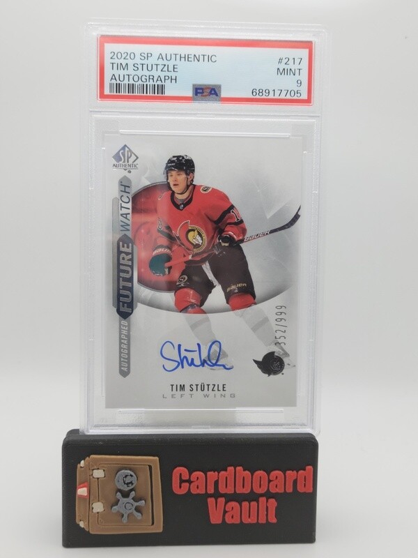 2020 SP Authentic Tim Stutzle Autograph #217 PSA 9