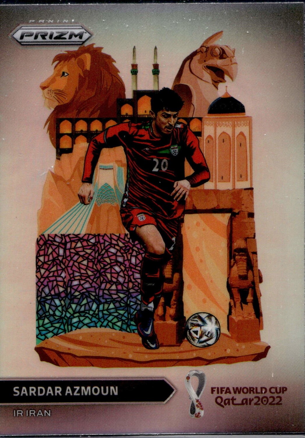 2022 Prizm Fifa World Cup Qutar National Landmarks Iran Sardar Azmoun #13 Prizm