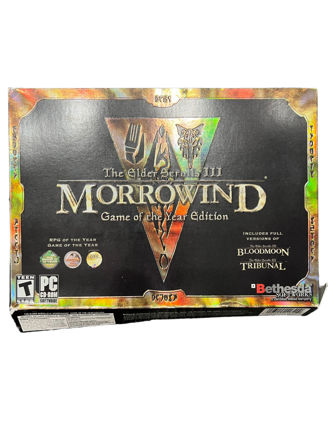 Bethesda The Elder Scrolls III Morrowind Game Of The Year Edition With Manual USED Damaged Box