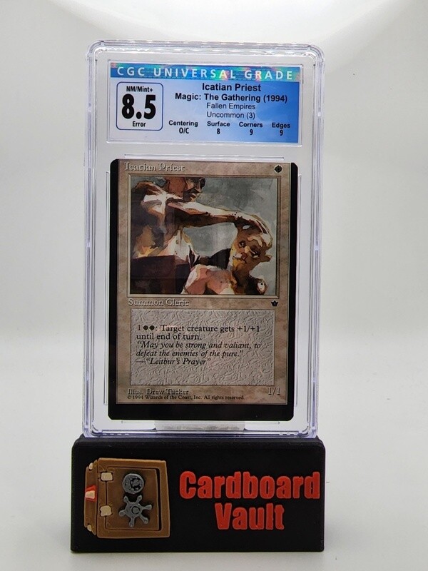 1994 Magic The Gathering Icatian Priest Minor Miscut CGC 8.5