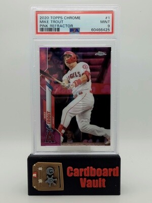 2020 Topps Chrome Mike Trout Pink Refractor #1 PSA 9