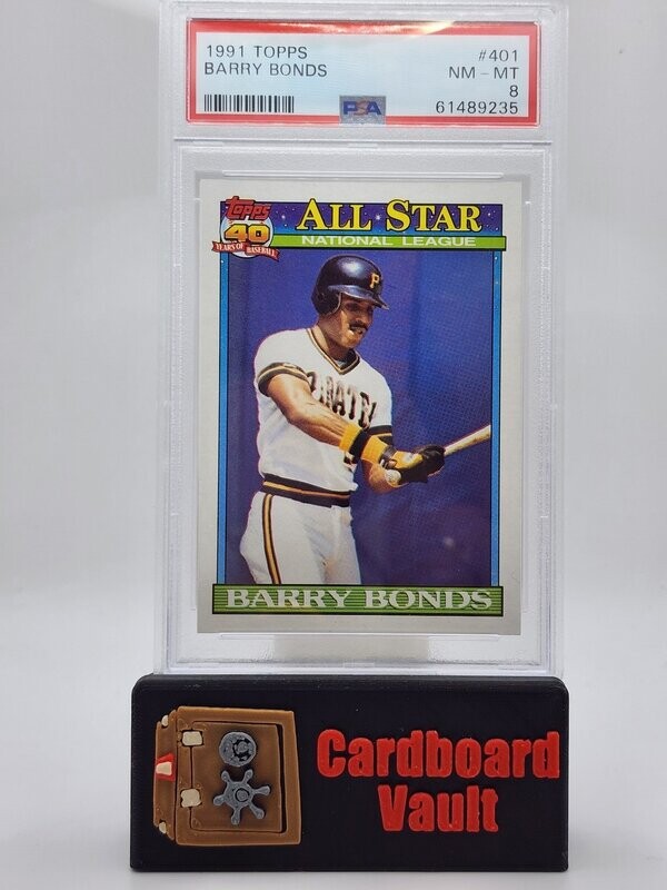 1991 Topps Barry Bonds #401 PSA 8