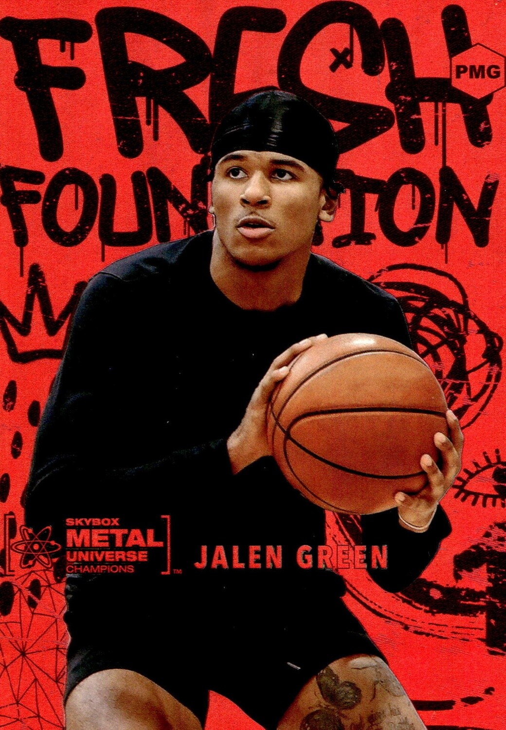2021 Metal Universe Champions Fresh Foundations Jalen Green #FF1 Red 043/150