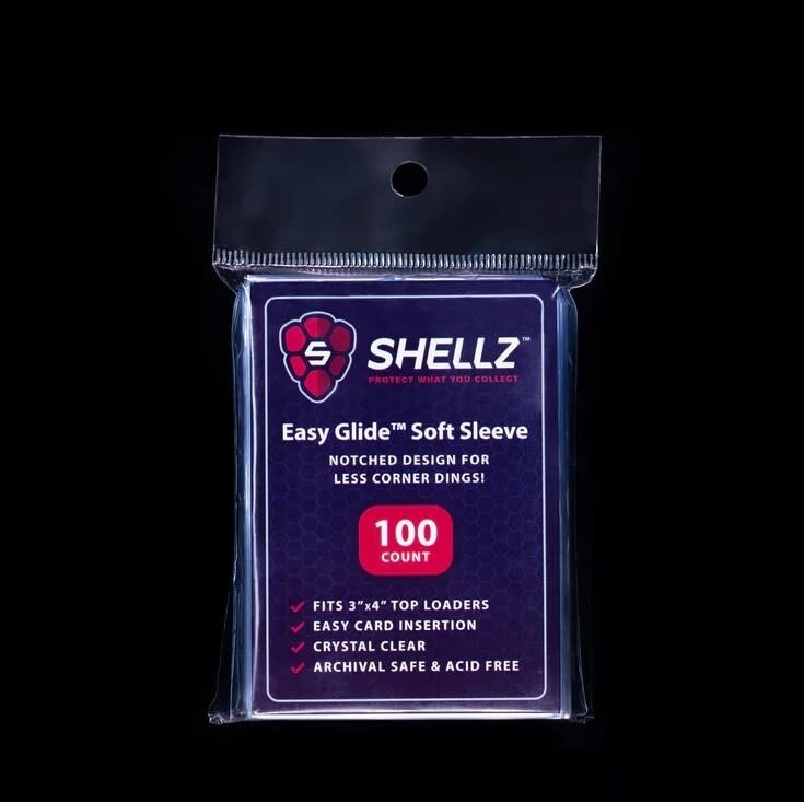Shellz Easy Glide Notched Soft Sleeves for Trading Cards