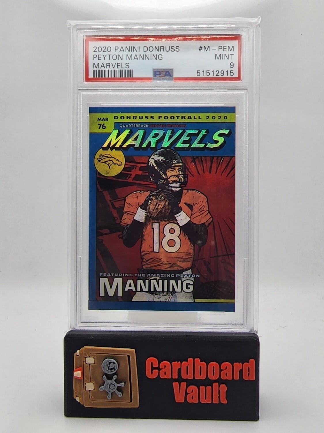 2020 Donruss Marvels Peyton Manning #M-PEM PSA 9