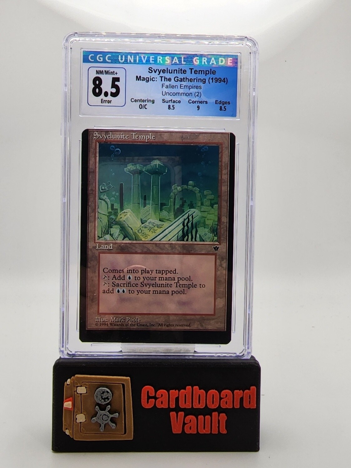 1994 Magic The Gathering Svyelunite Temple Minor Miscut CGC 8.5