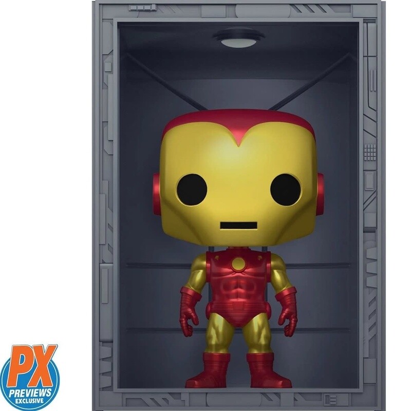 Marvel Iron Man Hall of Armor Iron Man Model 4 Deluxe Pop! Vinyl Figure - Previews Exclusive
