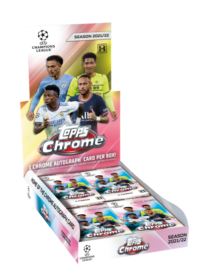 2021-22 Topps Chrome UEFA Champions League Soccer Hobby Box