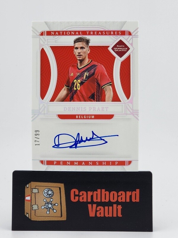 2022 National Treasures Penmanship Dennis Praet  #P-DPR 17/99