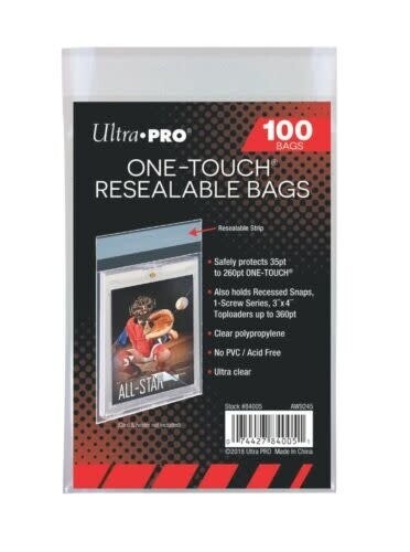 Ultra Pro Resealable One-Touch Bag (100Ct Pk)
