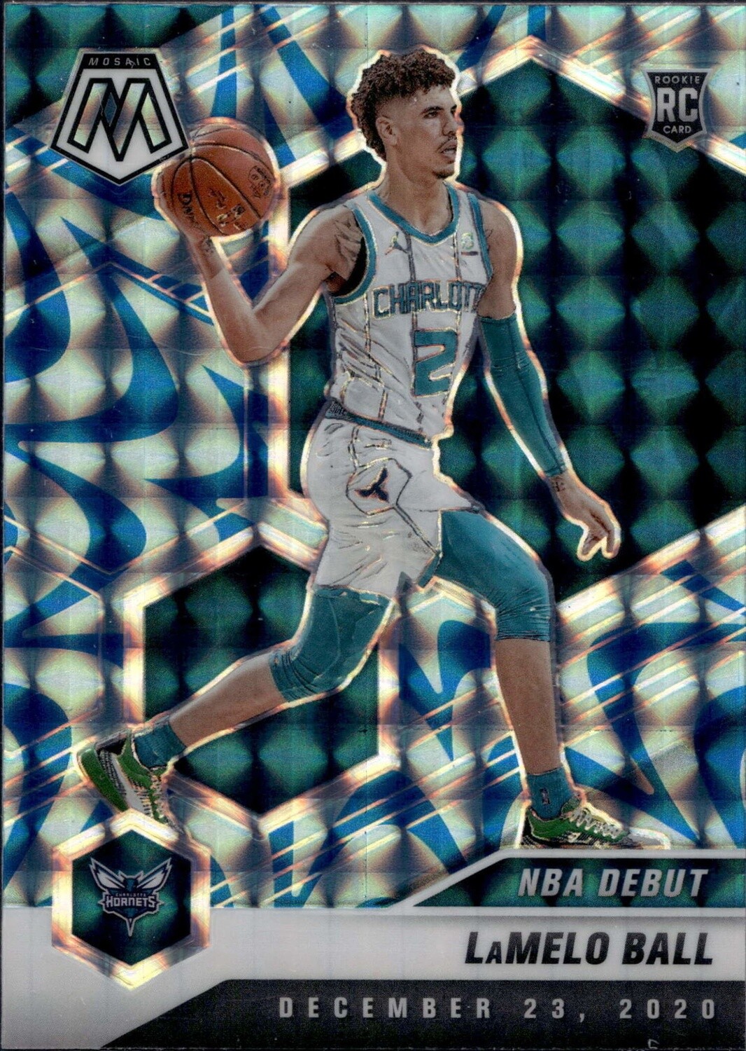 2020-21 Mosaic LaMelo Ball  #262 Reactive Blue Prizm