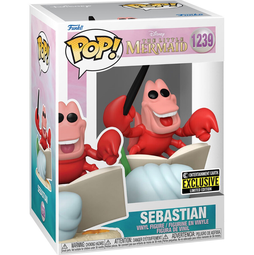 The Little Mermaid Sebastian Pop! Vinyl Figure - Entertainment Earth Exclusive 1239