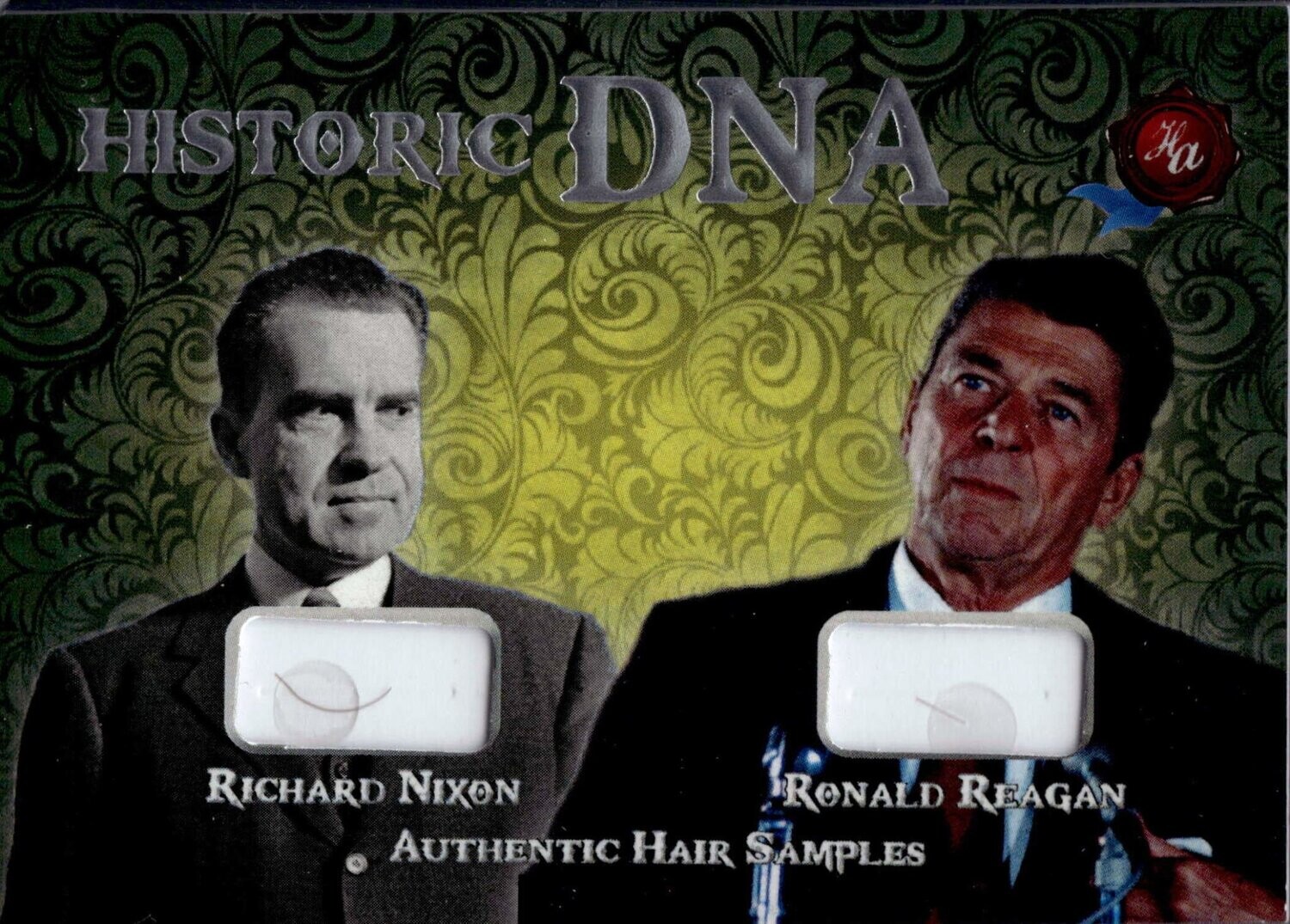 Historic Autographs Historic DNA Richard Nixon and Ronald Reagan Authentic Hair Sample 196/220