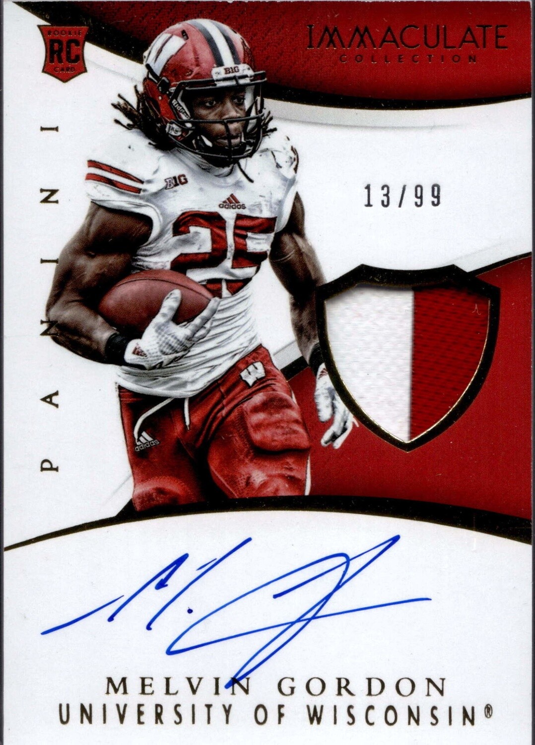 2015 Panini Immaculate Collegiate Melvin Gordon #308 RPA 13/99