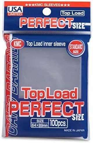 KMC Sleeves USA Pack Clear Top Load Perfect Fit 100-Count