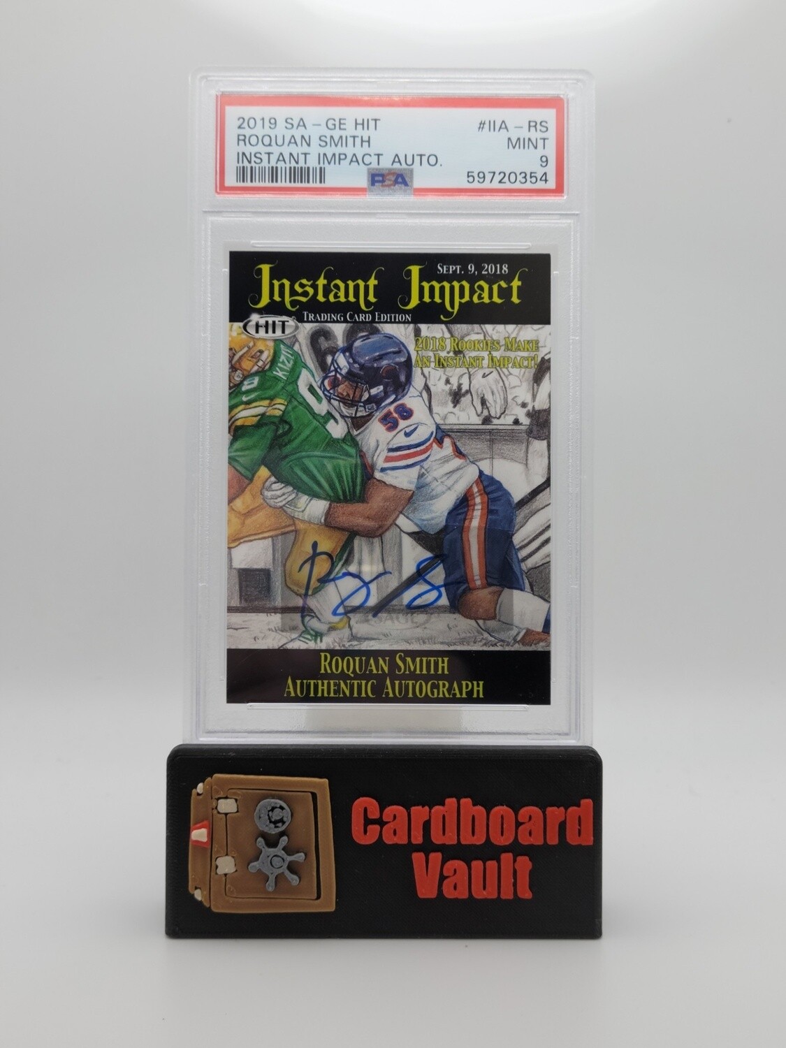 2019 Sage Instant Impact Roquan Smith Autograph #IIA-RS PSA 959720354