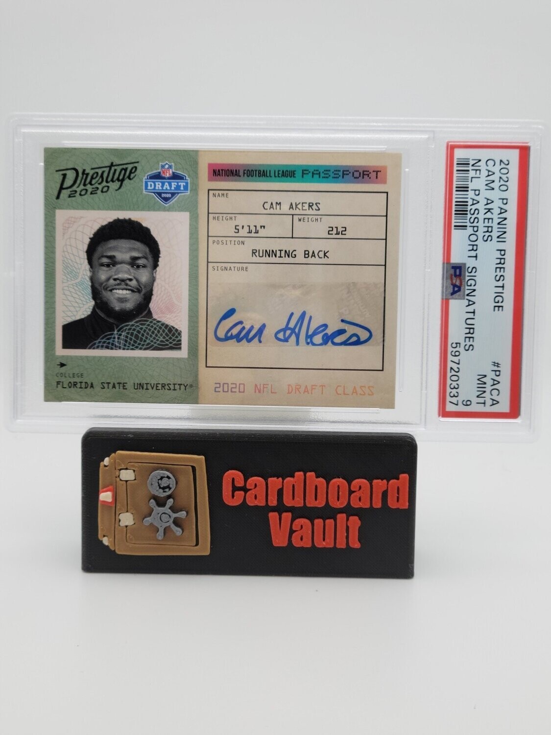 2020 Prestige NFL Passport Cam Akers Autograph  #PA-CA PSA 9