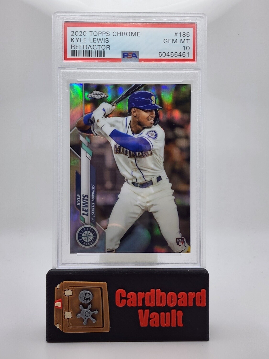 2020 Topps Chrome Kyle Lewis #186 Refractor PSA 10