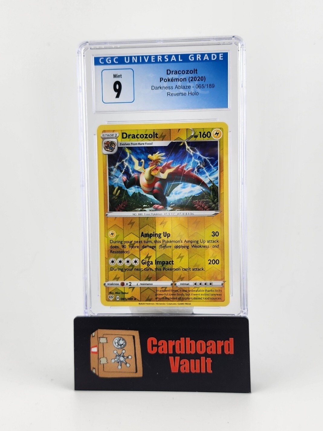 2017 Pokémon Dracozolt Reverse Holo #65 CGC 9