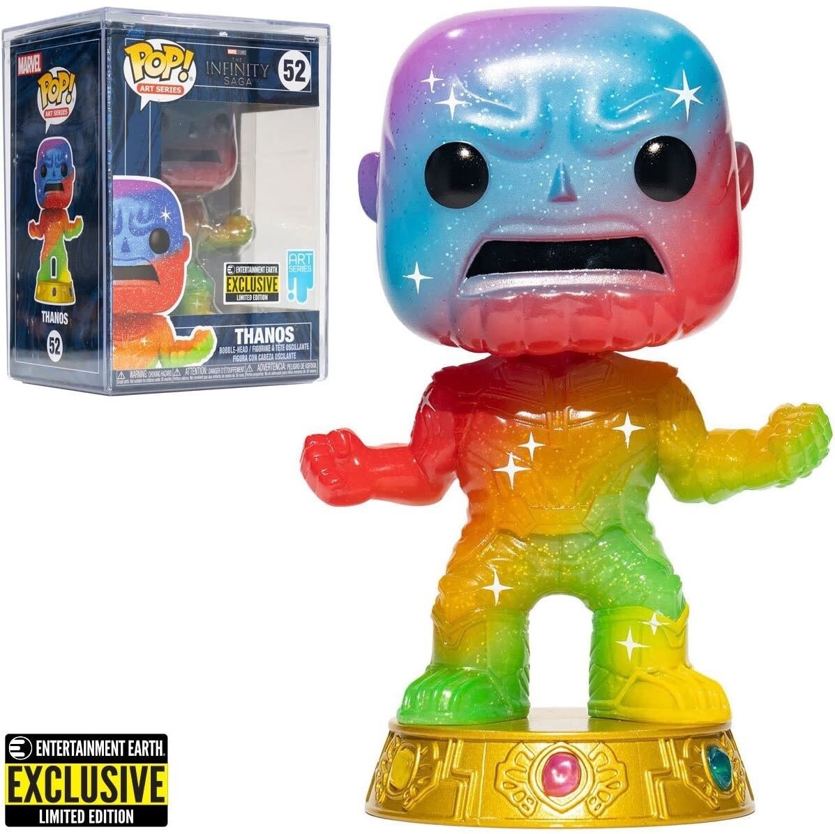 Marvel Infinity Saga Thanos Art Series Pop! Vinyl Figure with Premium Pop! Protector - Entertainment Earth Exclusive
