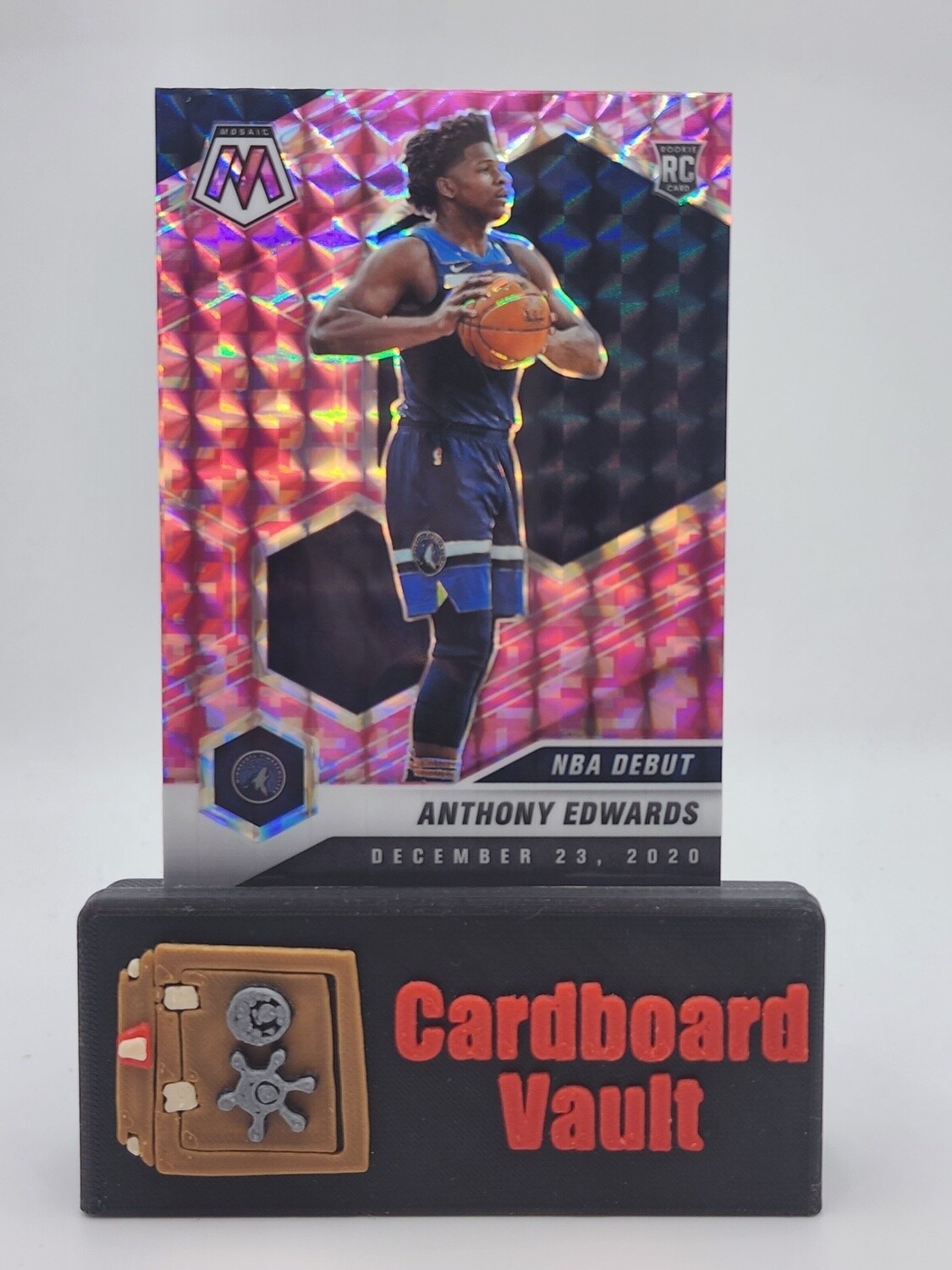 2020-21 Mosaic NBA Debut Anthony Edwards #261 Pink Camo Prizm