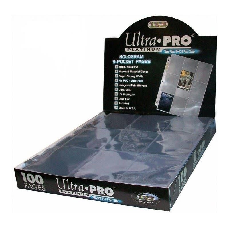 Ultra Pro 9-Pocket Platinum Pages For Standard Size Cards 100 Ct