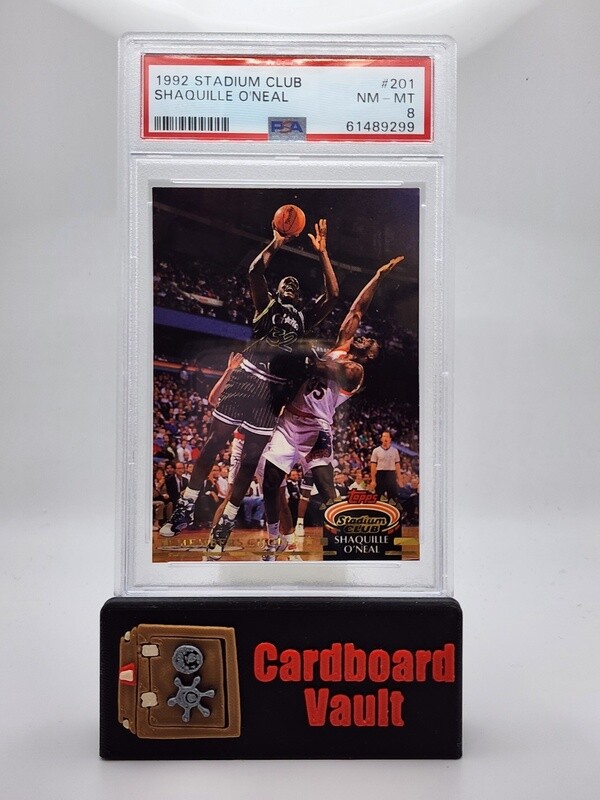 1992 Stadium Club Shaquille O&#39;Neal No. 201 PSA 8 61489299