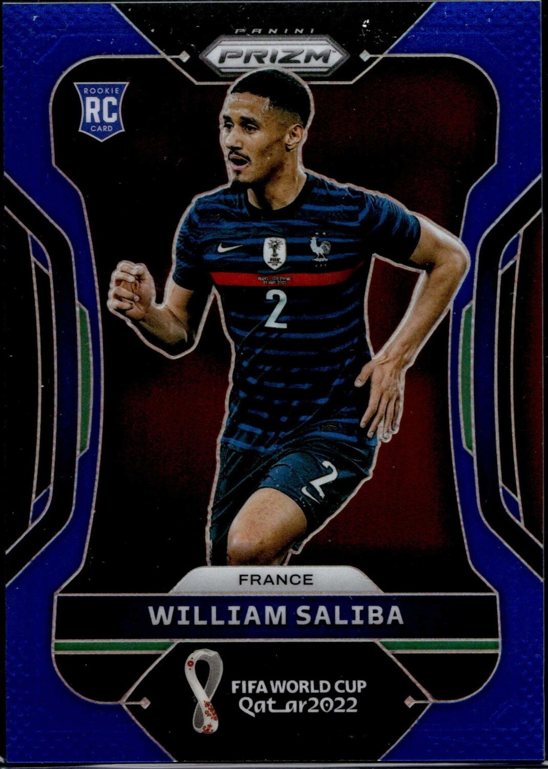 2022 Prizm Fifa World Cup Qutar William Saliba #106 Blue Prizm 018/299