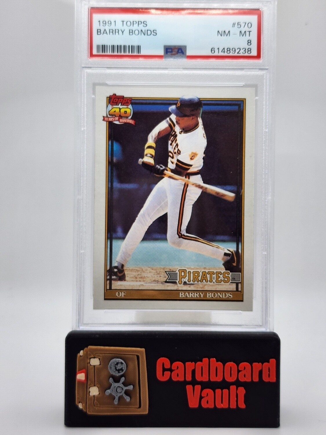 1991 Topps Barry Bonds #570 PSA 8