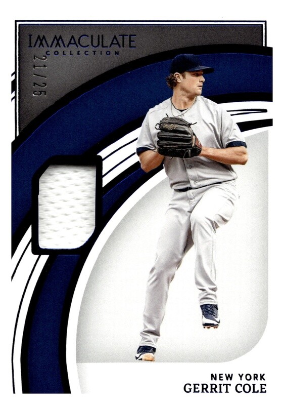 2022 Immaculate Gerrit Cole Patch #26 Blue 21/25