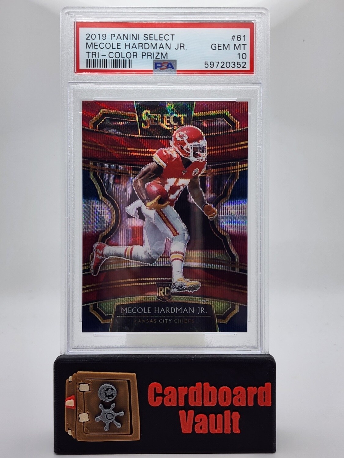 2019 Select Mecole Hardman Jr #61 Tri Color Prizm 049/199 PSA 10