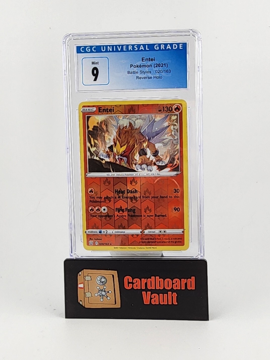 2021 Pokémon Entei Reverse Foil #020 CGC 9