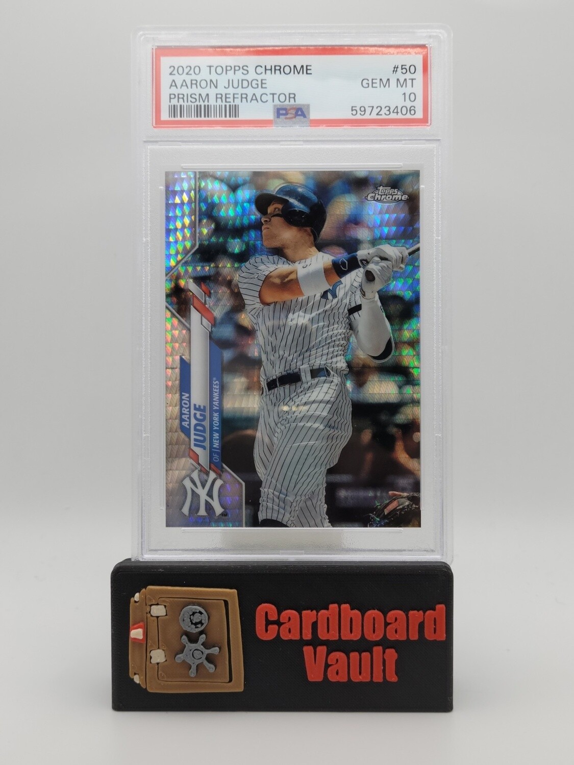 2020 Topps Chrome Aaron Judge Prism Refractor No. 50 PSA 10 59723406
