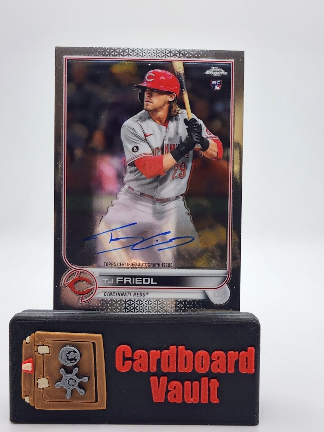 2022 Topps Chrome Rookie Autograph TJ Friedl #RA-TF Silver Refractor