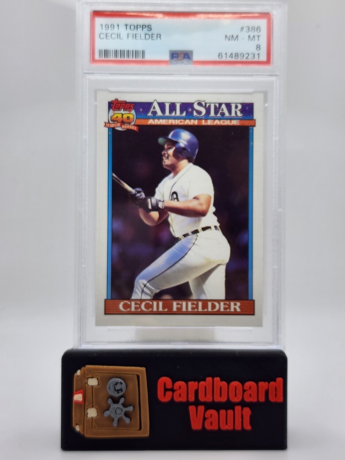 1991 Topps Cecil Fielder #386 PSA 8