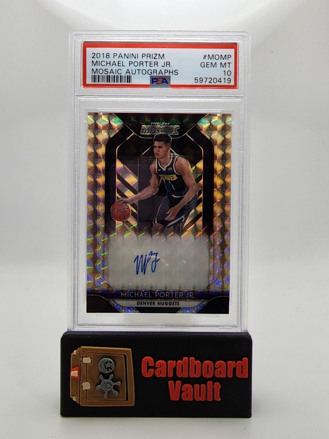2018 Prizm Mosaic Autographs Michael Porter Jr  #MO-MP PSA 10