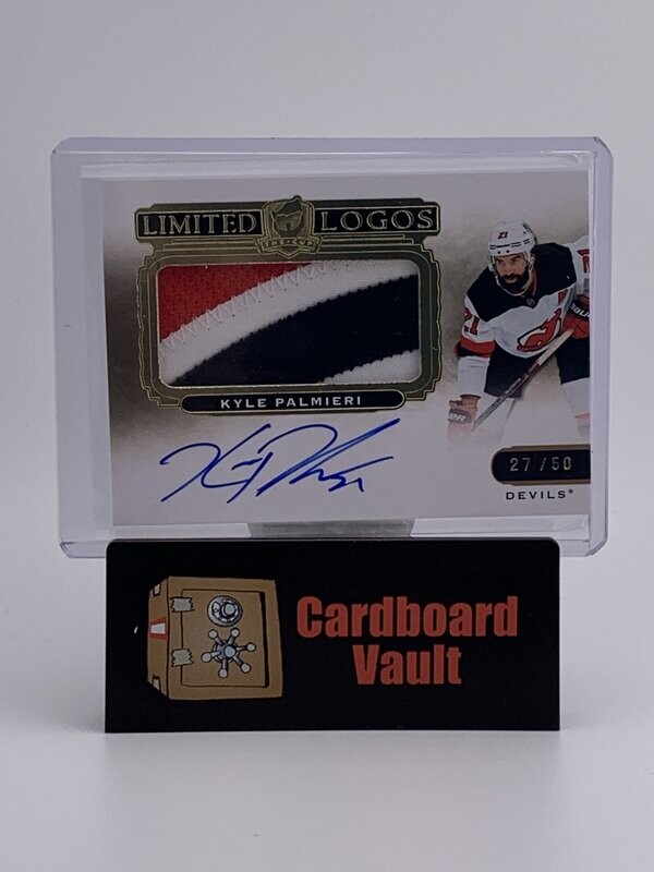 2020-21 The Cup Kyle Palmieri Limited Logos Tri Color Patch Autograph  #LL-KP 27/50