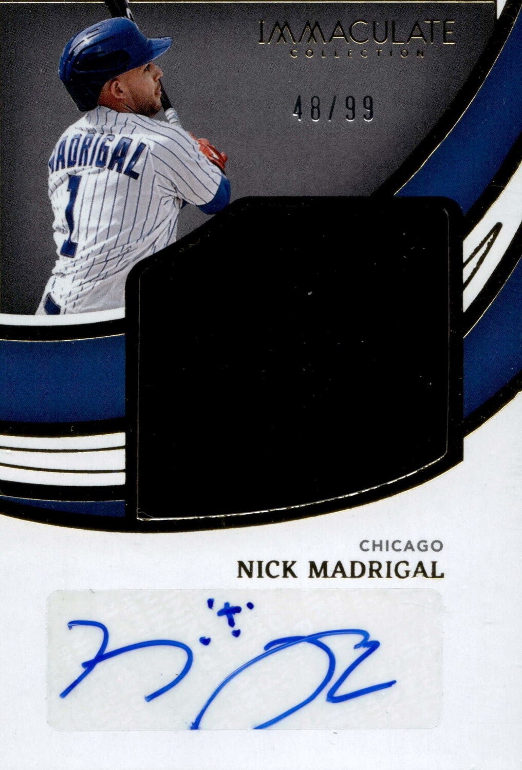 2022 Immaculate Jumbo Jacket Signatures Nick Madrigal Relic Autograph #JJS-NM  48/99