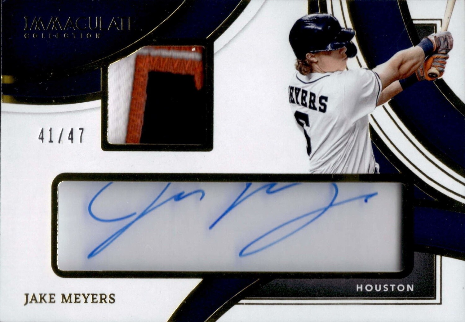 2022 Immaculate Jake Meyers Tri Color Patch Autograph  #ICP-JM 41/47