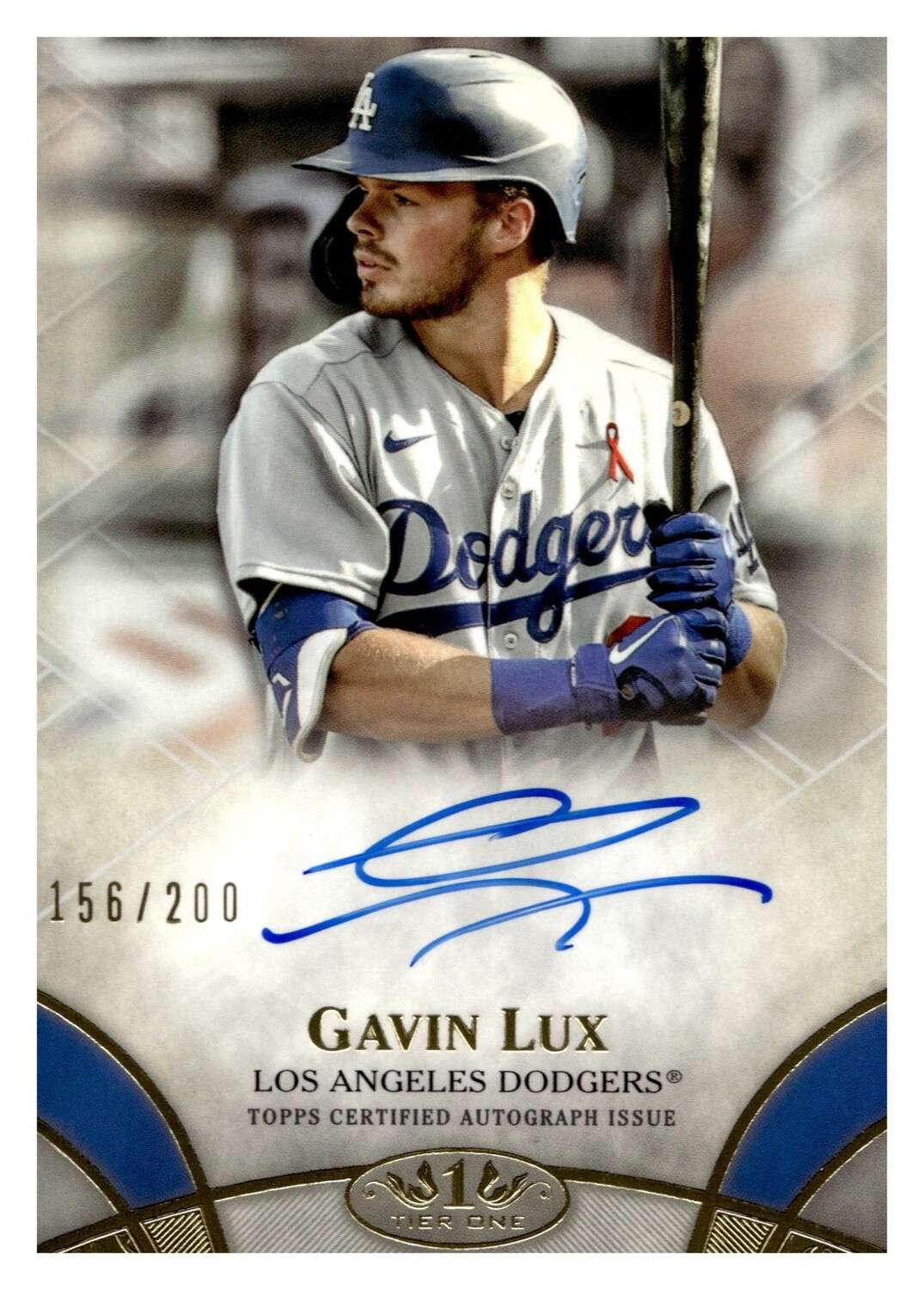 2022 Topps Tier One Breakout Autograph Gavin Lux #BOA-GL 156/200