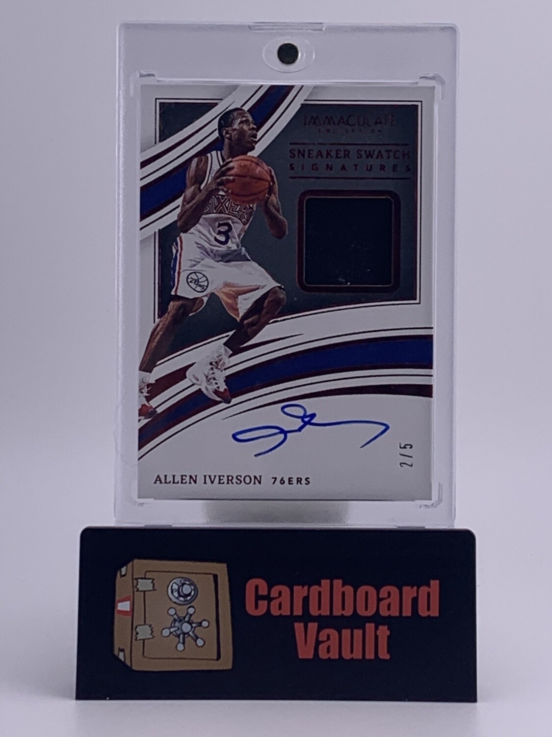 2021-22 Immaculate Allen Iverson Sneaker Swatch Signatures #SSS-AIV 2/5