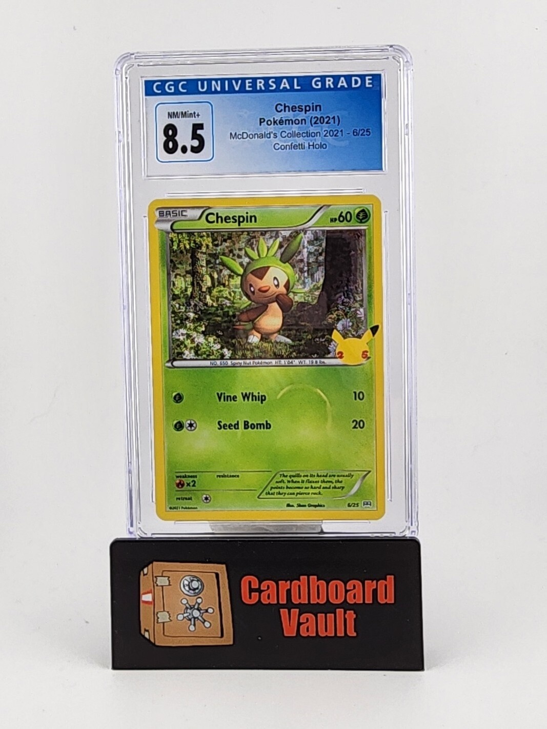 2021 Pokémon Chespin Holo McDonalds Promo #6 CGC 8.5